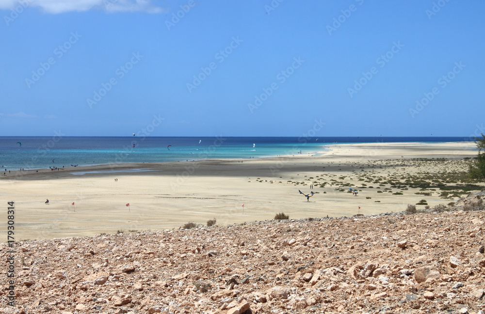 Sotavento Beach in Fuerteventura, Spain