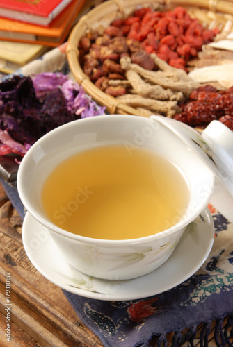 Chinese traditional herbal tea and herbs