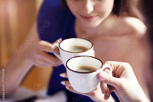 Romantic couple dating in restaurant