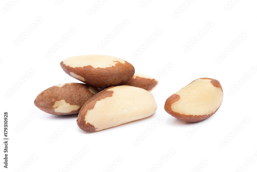 Para nuts isolated on a white background Para nuts isolated on a white background