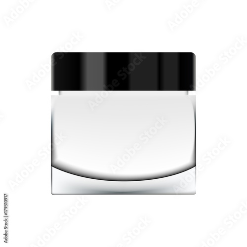 Bottle can sprayer container. Dispenser for cream, soups, foams and other cosmetics With lid and without. Template For Mock up Your Design.Beauty product package, vector illustration