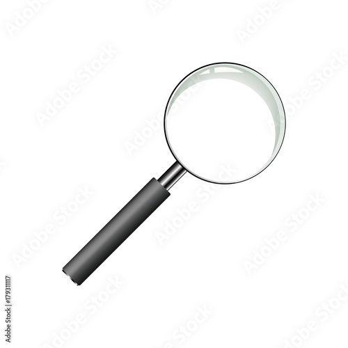 Magnifying glass vector.