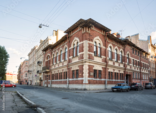 Ancient building in St. Petersburg, on the Griboedov Canal