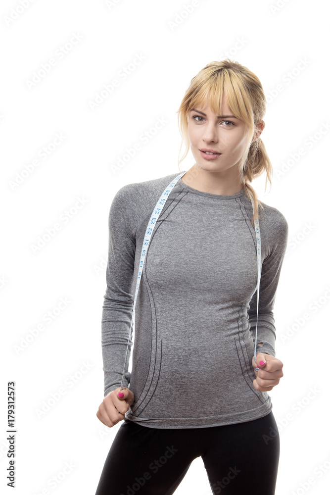woman with tape measure
