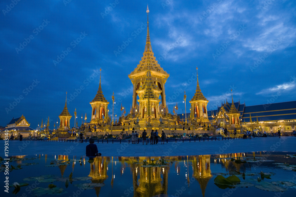 Bangkok,Thailand - November 1, 2017:  Royal Cremation is open for official to visit
