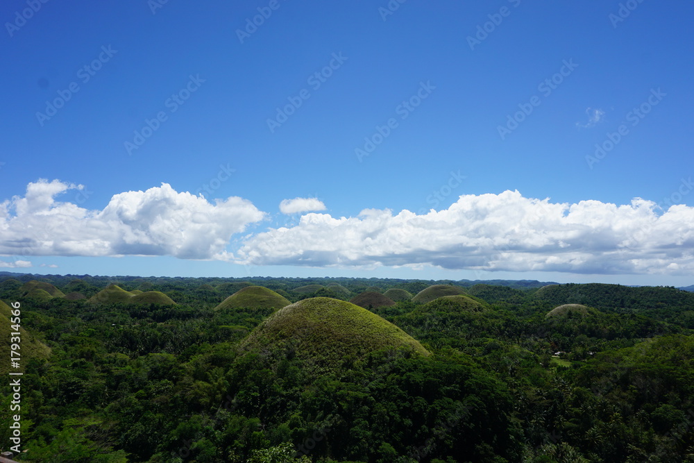 chocolate hills in Bohol Island, Philippines