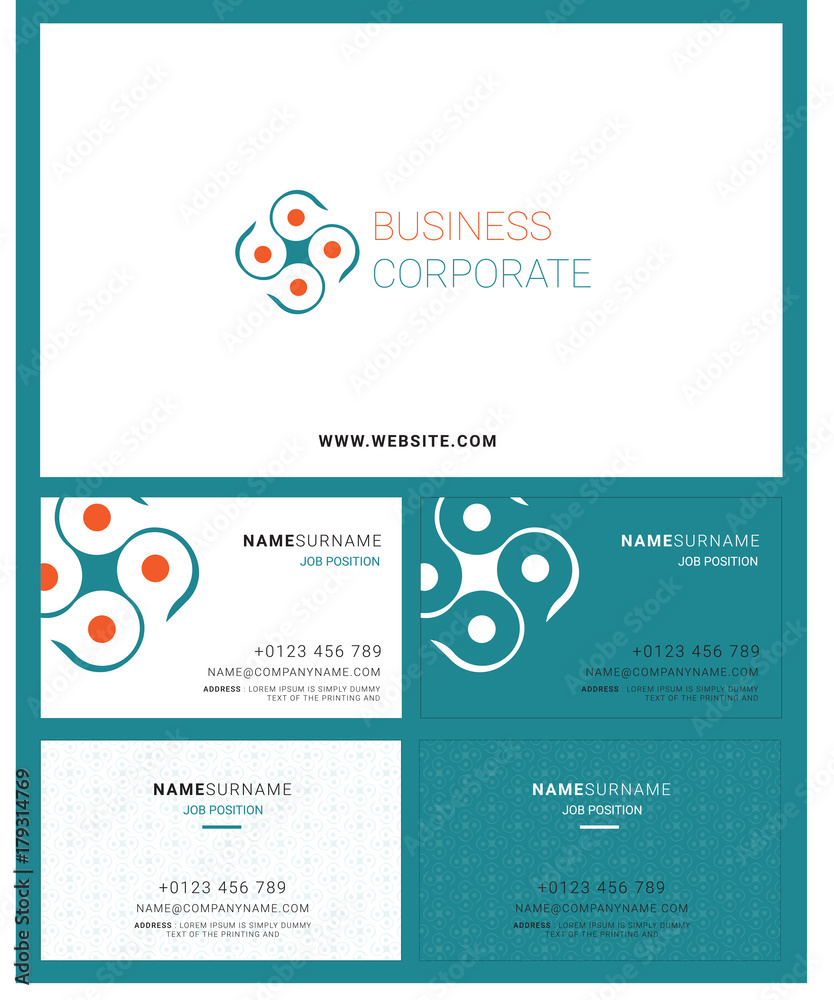 Corporate Logo Identity and Business Card Seamless Pattern Background Vector Illustration