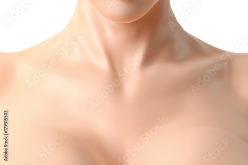 Beautiful female neck and cleavage photo