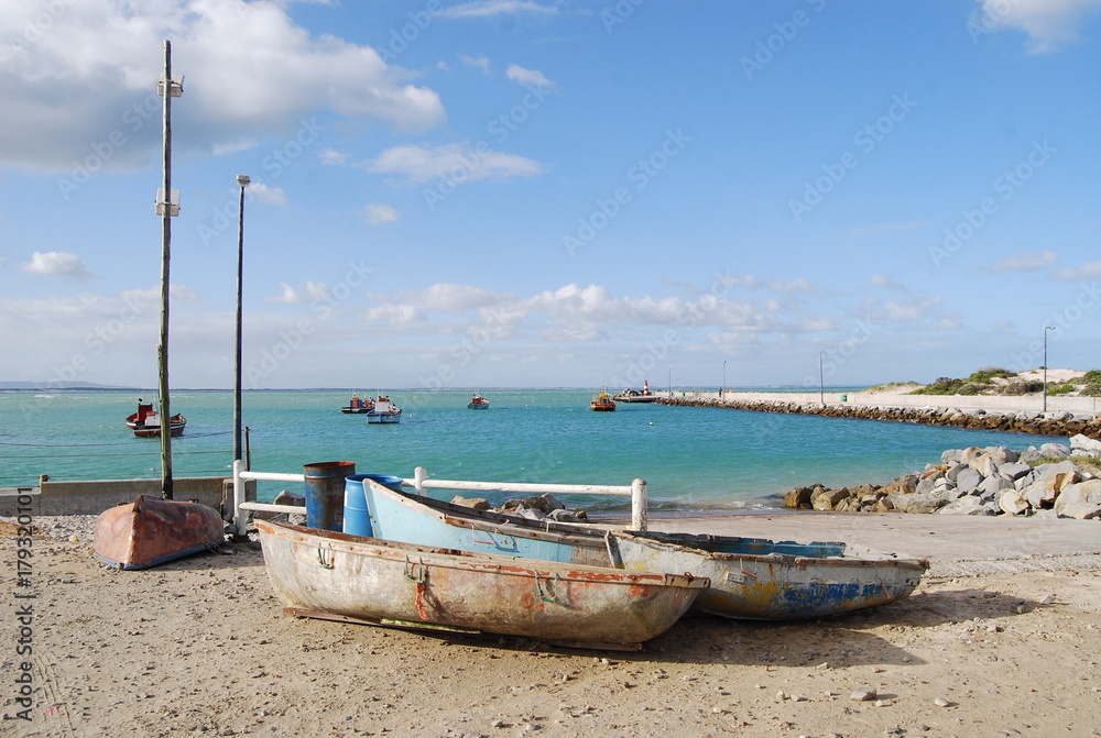Photo was captured at Western Cape, South Africa. The beautiful sea view with unused yachts. Photo was captured at Western Cape, South Africa. The beautiful sea view with unused yachts.