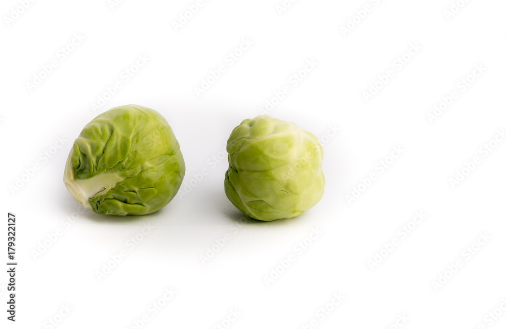 Obraz premium brussels sprouts on a white background