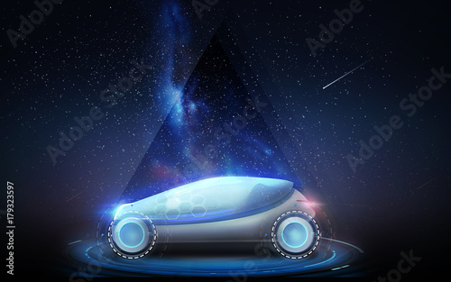 futuristic concept car over space background © Syda Productions