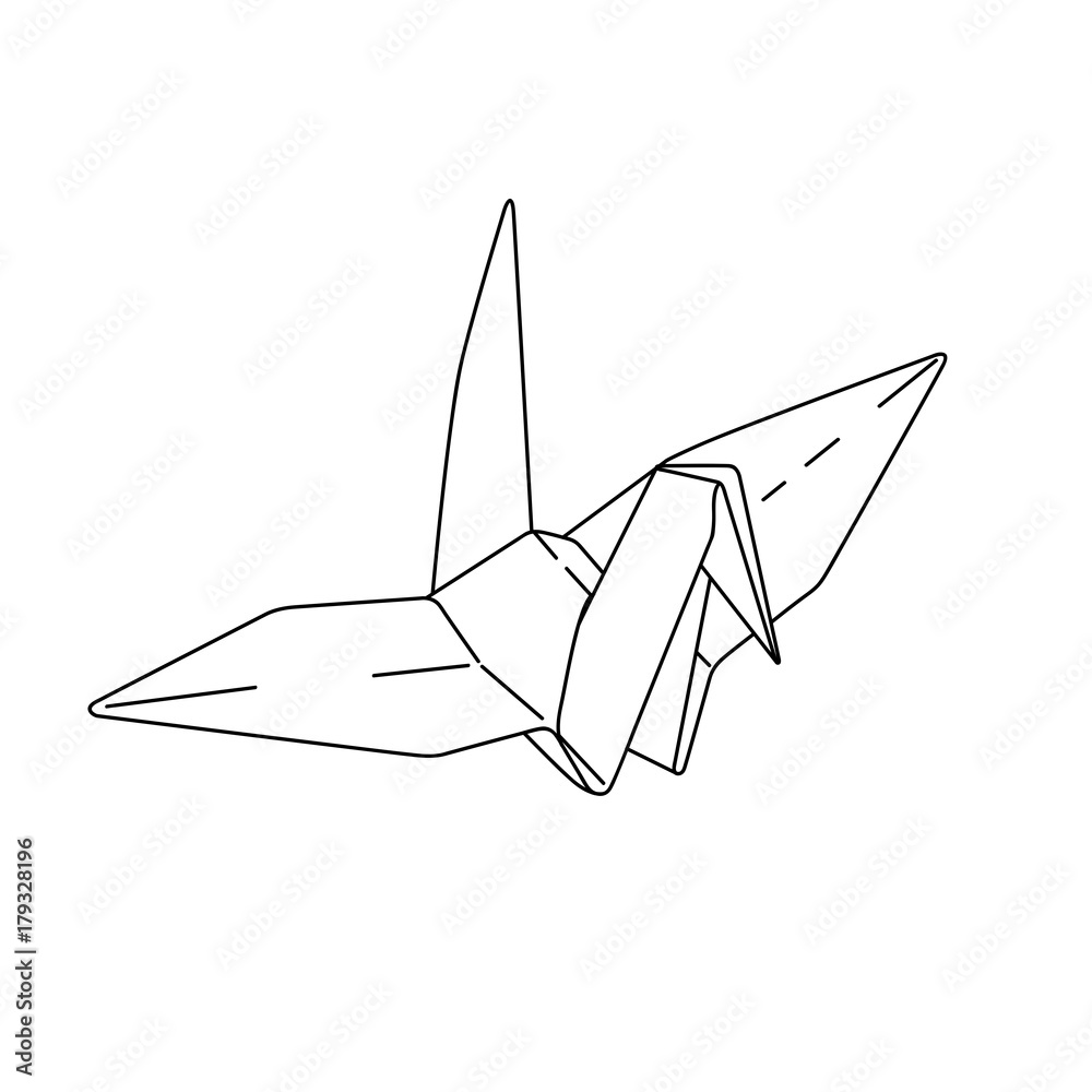 Bird origami paper simple line illustration vector tattoo design minimal  geometric design animal art isolated tattoo on white background color  gradient Stock Vector  Adobe Stock