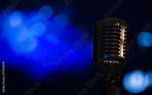 Photography Retro microphones to perform jazz songs