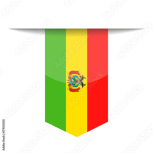 Bolivia Flag Vector Bookmark Icon