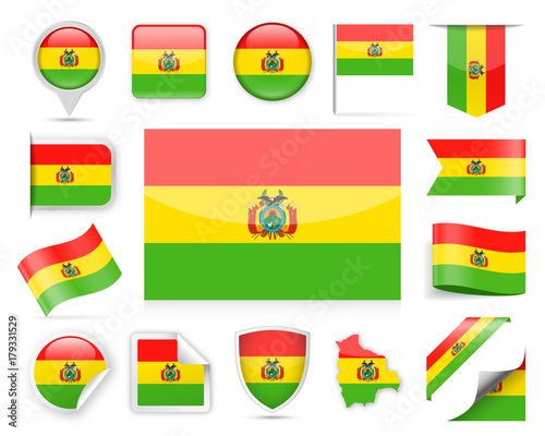 Bolivia Flag Vector Set