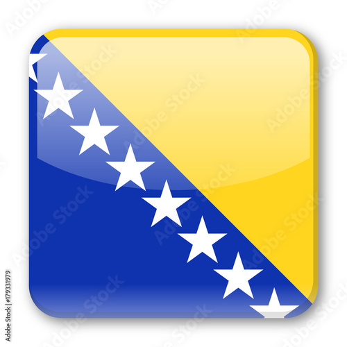 Bosnia and Herzegovina Flag Vector Square Icon