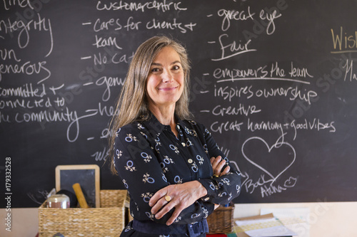 Portrait of confident Caucasian teacher