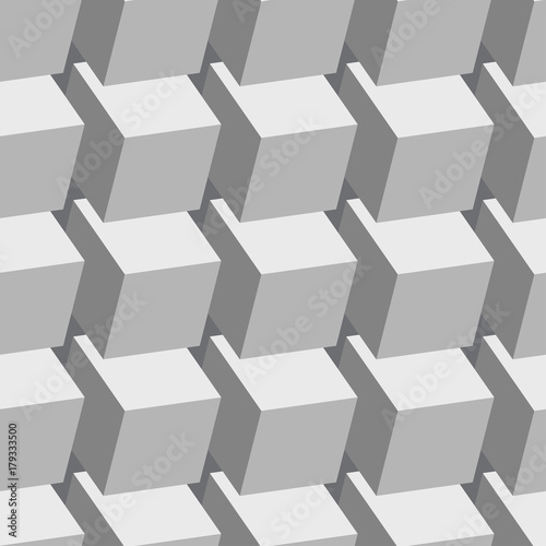 White Cubes Seamless Pattern