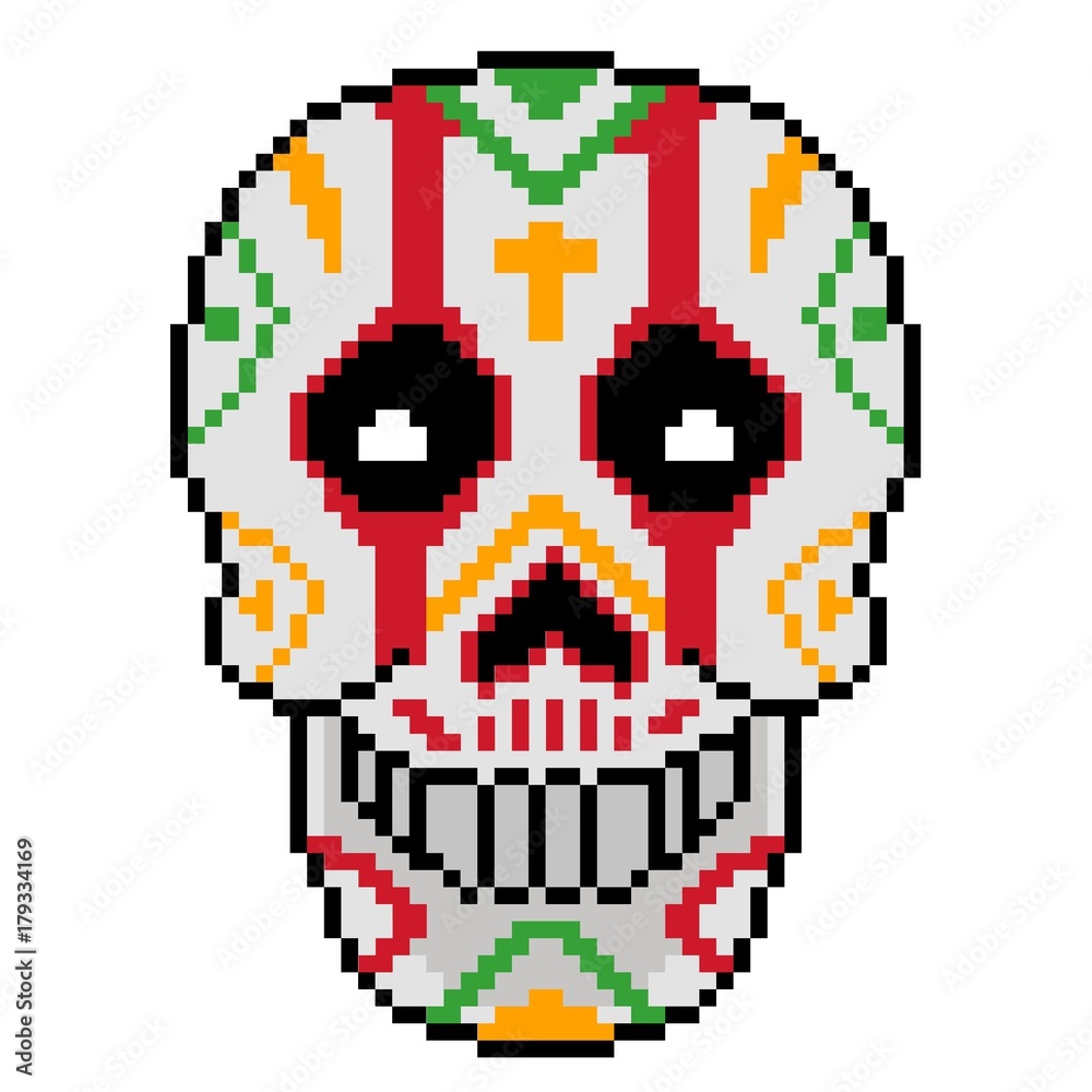 Obraz premium skull icon mexican