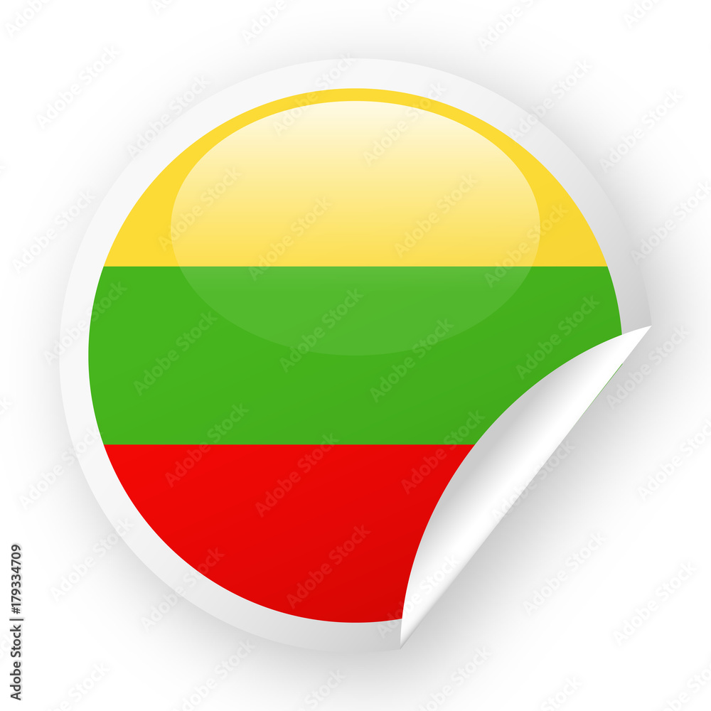 Lithuania Flag Vector Round Corner Paper Icon Lithuania Flag Vector Round Corner Paper Icon