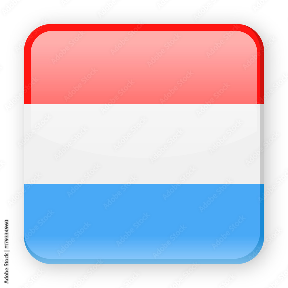Luxembourg Flag Vector Square Icon Luxembourg Flag Vector Square Icon