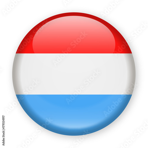 Luxembourg Flag Vector Round Icon