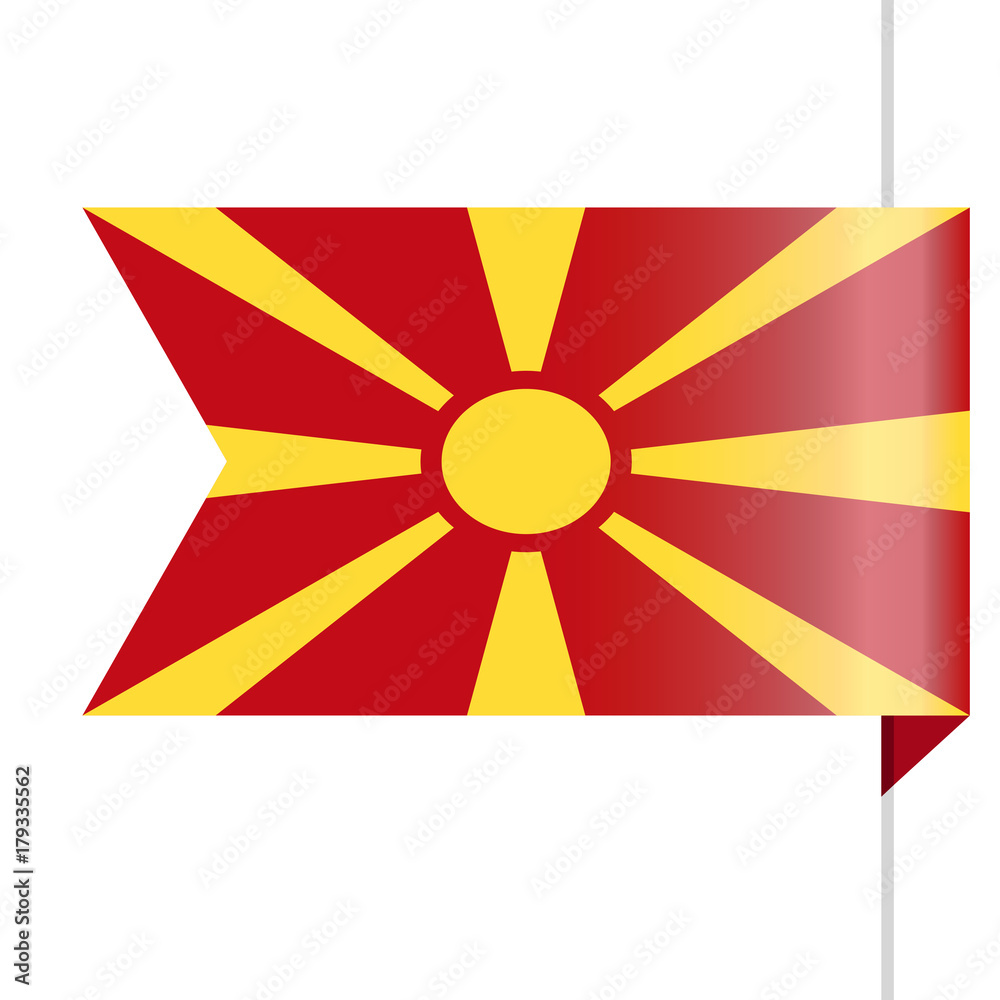 Macedonia Flag Vector Bookmark Icon Macedonia Flag Vector Bookmark Icon