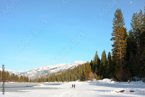 Hume Lake in snow