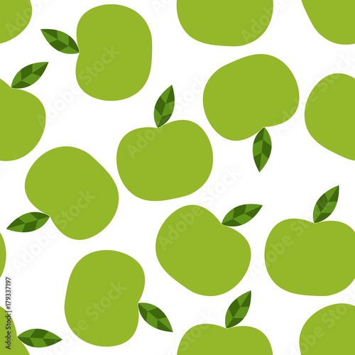 Seamless pattern with abstract color apples