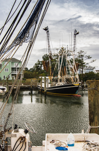 Shrimp Trawler  Harkers Island  NC  USA