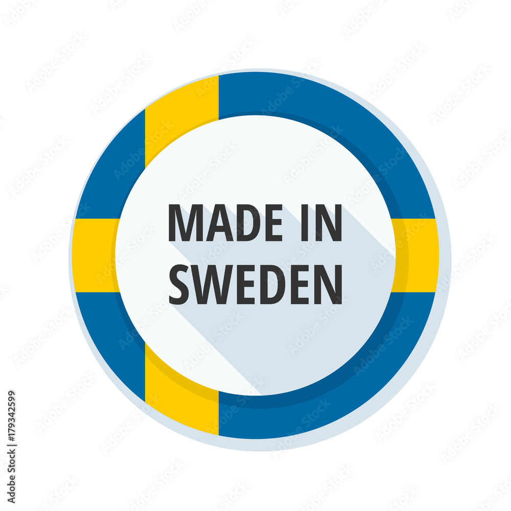 Made in Sweden label illustration Made in Sweden label illustration
