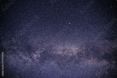 Background of starry purple night sky with the Milky Way