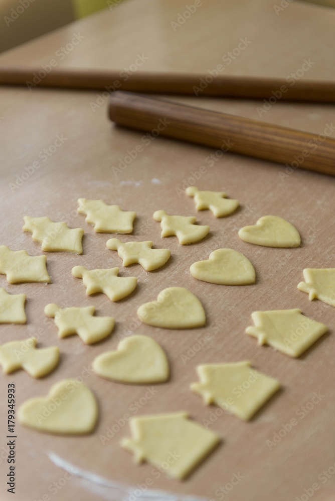 christmas shapes cookies