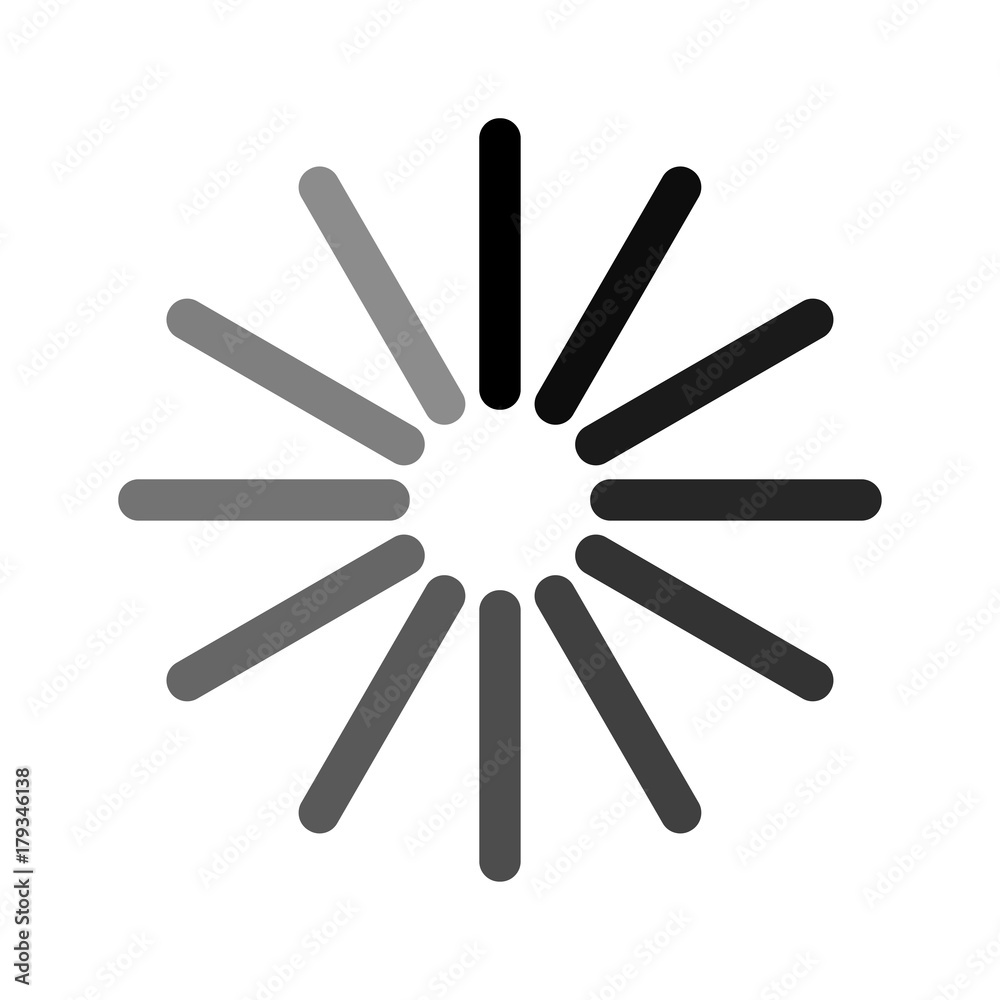 Waiting symbol, loading sign, black icon. Vector illustration Waiting symbol, loading sign, black icon. Vector illustration