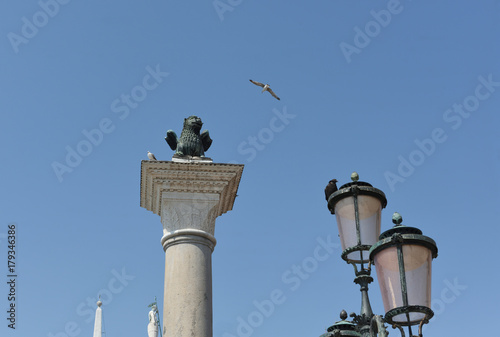 geflügelter Löwe Säule in Venedig