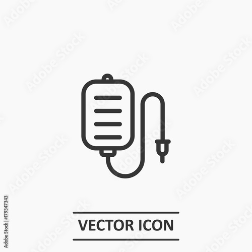 Outline blood bag icon illustration vector symbol