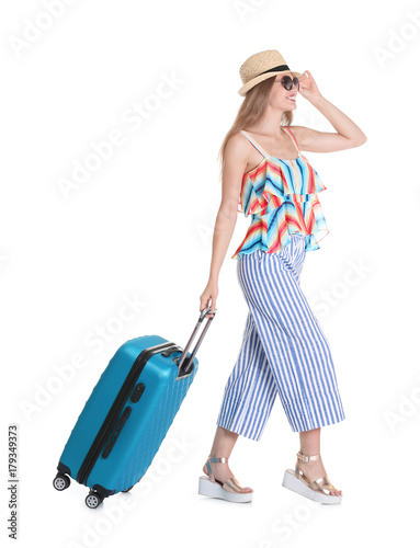Attractive female tourist o...