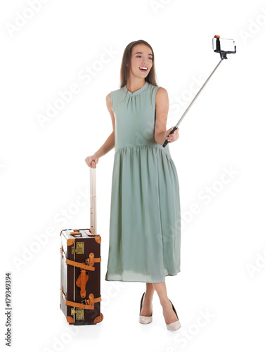 Attractive female tourist t...