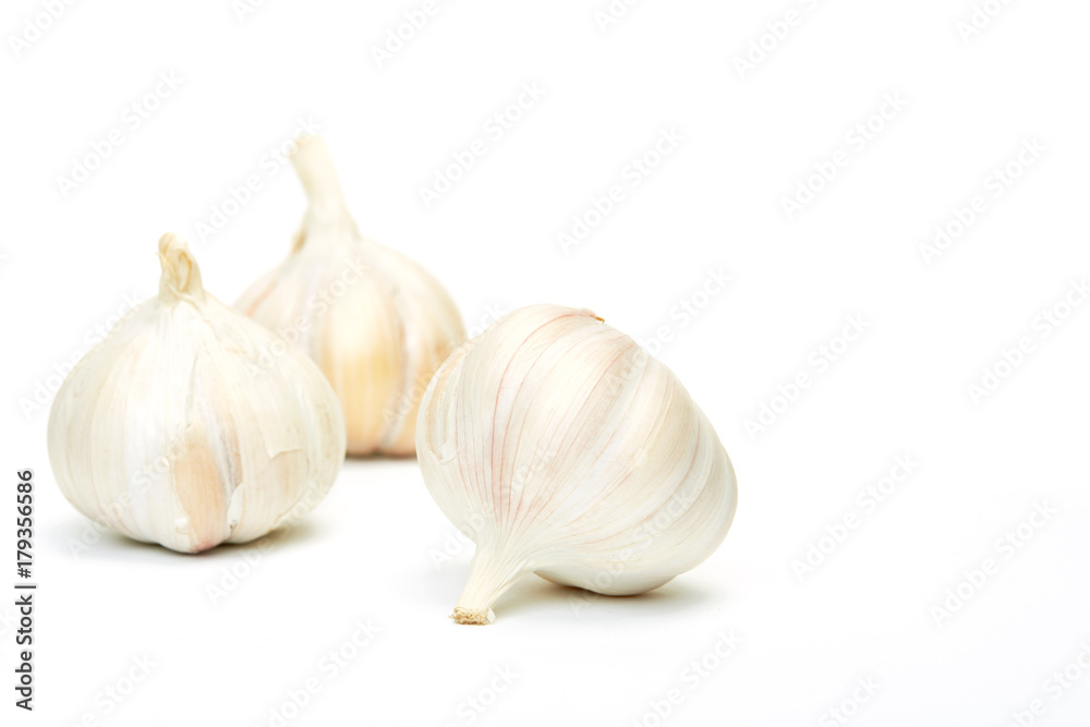 Garlics isolated on white Garlics isolated on white