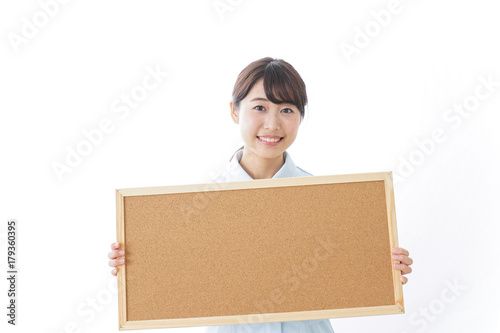 nurse having a board
