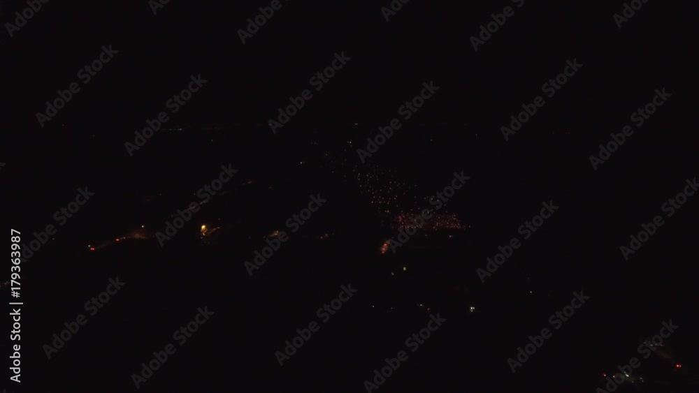 aerial light fest 100s of lanterns take to sky backwards flight wide view 4k