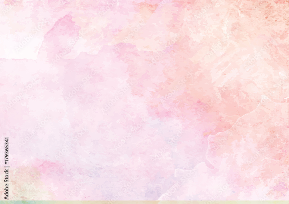 Pastel pink watercolor ink brush paper background