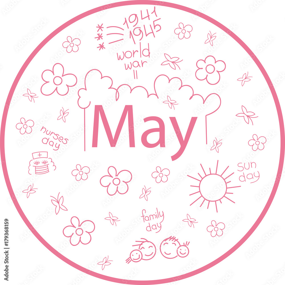 the month of may. holiday dates