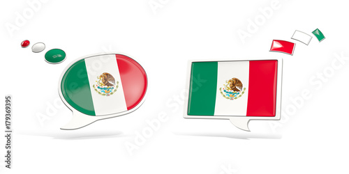 Free Download Two chat icons with flag of mexico - GFXLoad