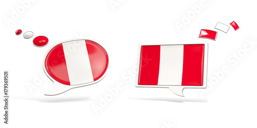 Free Download Two chat icons with flag of peru - GFXLoad