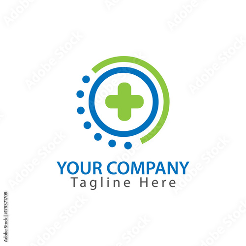 Health sign icon in circle, Health Logo Vector