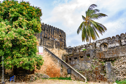 Old Fort of Zanzibar in Stone Town, Zanzibar, Tanzania. It was built in late 17th century. photo