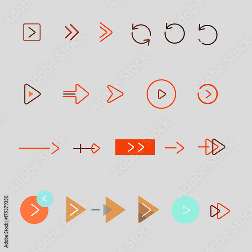 Arrow Icon vector Set photo