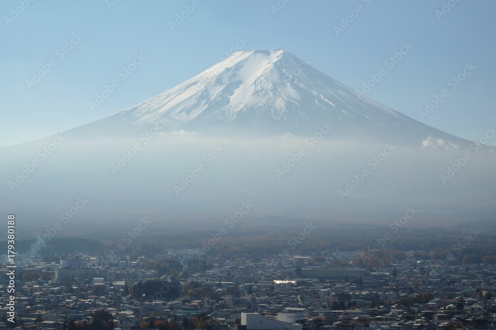 Mt Fuji with city surrounded