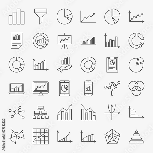 Graph Chart Line Icons